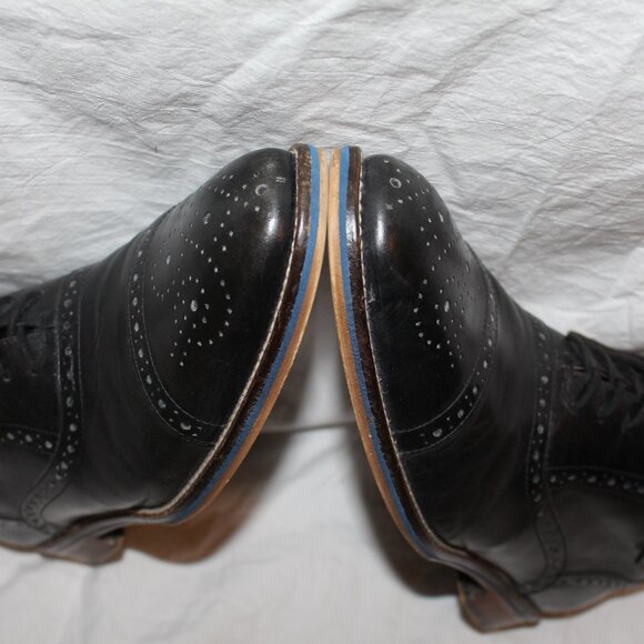 Johnston & Murphy Brogue/Wing Tip Style Black Lace Oxford Dress Shoe Men 11 - Picture 16 of 16